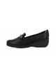 Immagine di PICCADILLY - Mocassino nero con soletta anatomica in lattice e fibbia color oro frontale, tacco 4cm