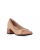Immagine di PICCADILLY - Décolleté beige a pianta larga con soletta anatomica in lattice e dettagli oro, tacco 5cm