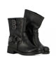 Immagine di ROXY ROSE - Stivale nero in VERA PELLE con fibbia laterale, tacco 4 cm - MADE IN ITALY