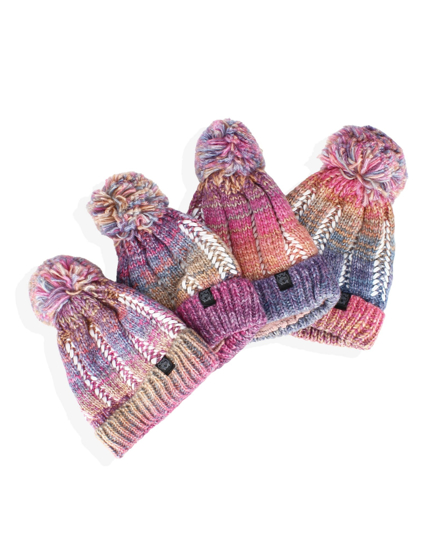 YSense 2 Pezzi Berretto Donna Invernale Con Pompon - Morbido Beanie Termico In Acrilico, Unisex Per Attività Outdoor