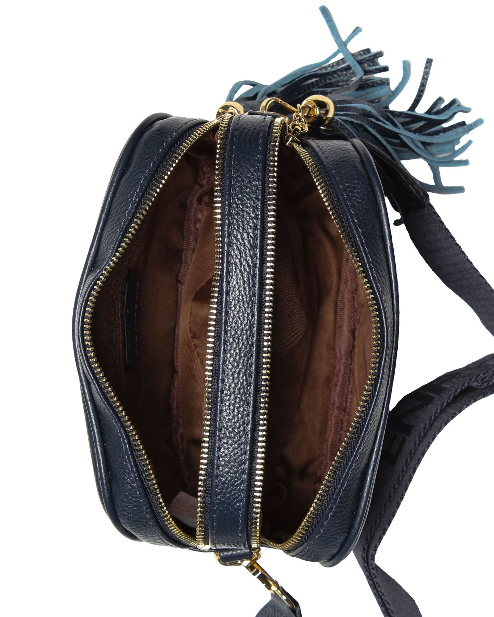 Tracolla In Nylon Blu Scuro Regolabile Con 2 Anelli In Metallo Dorato 19 Mm - Accessori Per Borse - 4