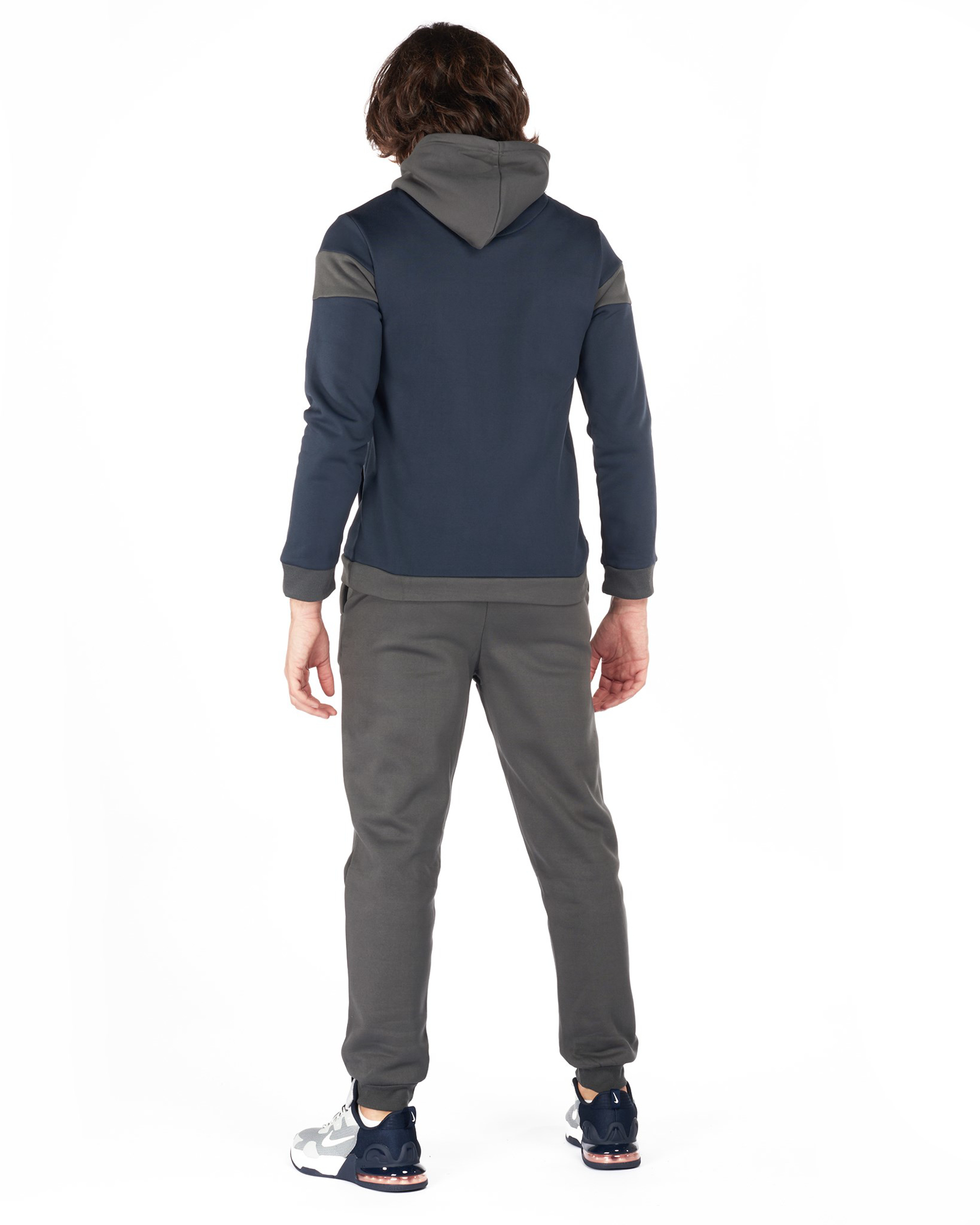 Tuta Uomo Pile Stampata HNL Tuta Sportiva Uomo In Pile Stampa HNL - Con Cappuccio E Zip, Top E Jogging, Blu Tuta Felpa Con Cappuccio