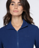 Immagine di BRUGI - Pile da donna blu con zip frontale