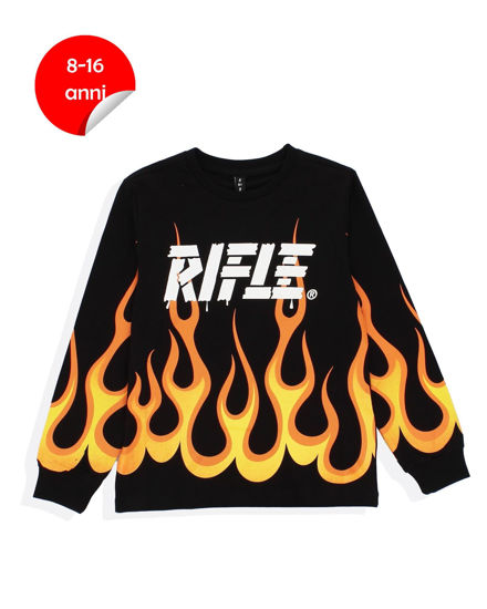 Immagine di RIFLE - Tshirt manica lunga da ragazzo nera