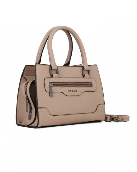 Immagine di RIFLE - Borsa a mano taupe con tasca frontale