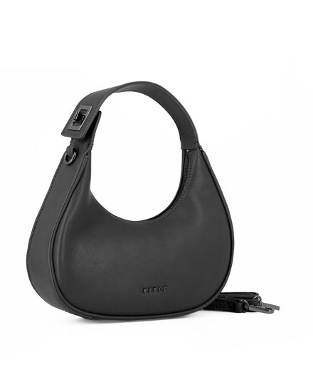 Immagine di RIFLE - Borsa a spalla nera con chiusura girello sul manico