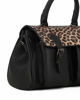 Immagine di RIFLE - Borsa a mano nera dettaglio leopardato con due tasche davanti