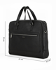 Immagine di CARRERA - Cartella nera da ufficio con due scomparti principali e tasca interna porta pc/tablet, tracolla removibile
