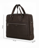 Immagine di CARRERA - Cartella marrone da ufficio con due scomparti principali e tasca interna porta pc/tablet, tracolla removibile