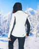 Immagine di REUSCH - Giacca da sci donna bianca e nera con cappuccio impermeabile traspirante e antivento