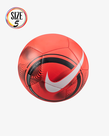 Immagine di NIKE - Pallone da calcio rosso fluo e nero con logo bianco - PHANTOM PITCH