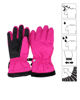 Immagine di BRUGI - Guanti sci da bambina imbottiti fucsia impermeabili, idrorepellenti, antivento