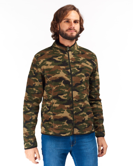 Immagine di ON SPIRIT - Pile da uomo camouflage con zip frontale - ARTURO