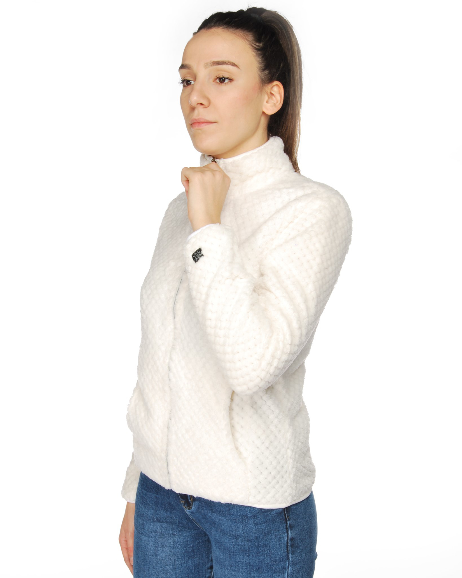 Neverless® Fascia invernale da donna in pile, con fodera in pile, grigio chiaro, Taglia unica