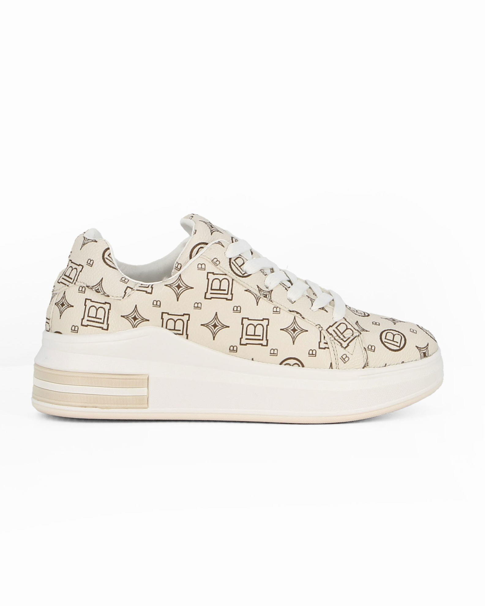 Laura Biagiotti Beige Polyurethane Women Sneaker