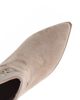 Immagine di ZOE - Stivale texano khaki scamosciato e traforato a punta con strass e zip laterale, tacco 7CM