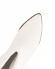 Immagine di MISS GLOBO - Stivale texano bianco a punta con cuciture e zip laterale, tacco 6CM