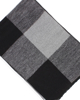 Immagine di WAMPUM - Sciarpa con frange a quadri grigia e nera da uomo