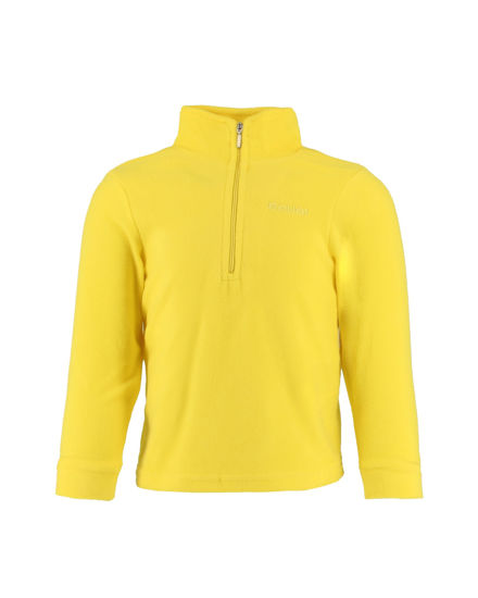 Immagine di BRUGI - Pile da ragazzo giallo con mezza zip frontale