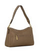 Immagine di DAVID JONES - Borsa a spalla chocolate multimaterialecon tasca posteriore e tracolla removibile