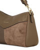 Immagine di DAVID JONES - Borsa a spalla chocolate multimaterialecon tasca posteriore e tracolla removibile