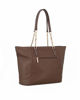 Immagine di DAVID JONES - Borsa shopping chocolate con tasca posteriore