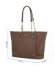 Immagine di DAVID JONES - Borsa shopping chocolate con tasca posteriore