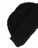 Immagine di BRUGI - Cuffia nera a maglia da donna con fodera in pile