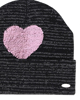 Immagine di BRUGI - Cuffia nera da bambina con cuore rosa in strass