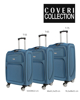 Immagine di COVERI COLLECTION - TROLLEY AZZURRO IN TESSUTO CON DOPPIA TASCA FRONTALE