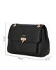 Immagine di DAVID JONES - Borsa nera con tracolla catena