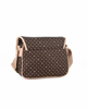 Immagine di CORTINA POLO STYLE - Borsa marrone con dettagli beige loggata con tracolla e patta