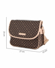 Immagine di CORTINA POLO STYLE - Borsa marrone con dettagli beige loggata con tracolla e patta