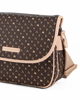 Immagine di CORTINA POLO STYLE - Borsa marrone con dettagli beige loggata con tracolla e patta