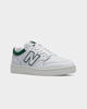 Immagine di NEW BALANCE - Sneaker da uomo bianche e verdi in VERA PELLE con soletta Ortholite - 480