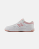 Immagine di NEW BALANCE 480 - Sneaker da donna bianche e rosa in VERA PELLE con suola in gomma