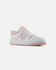 Immagine di NEW BALANCE 480 - Sneaker da donna bianche e rosa in VERA PELLE con suola in gomma