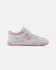 Immagine di NEW BALANCE 480 - Sneaker da donna bianche e rosa in VERA PELLE con suola in gomma