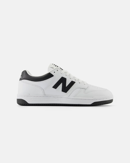 Immagine di NEW BALANCE 480 - Sneaker da uomo bianche e nere in VERA PELLE con soletta Ortholite