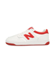 Immagine di NEW BALANCE 480 - Sneaker da uomo bianche e rosse in VERA PELLE con soletta Ortholite