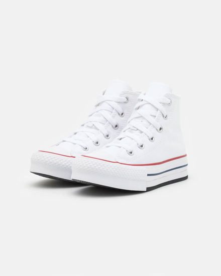 Immagine di CONVERSE - Sneaker in tela platform bianca da bambina, numerata 31/35 - CHUCK TAYLOR ALL STARS LIFT PLATFORM