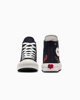 Immagine di CONVERSE - Sneaker in tela platform nera e bianca con dettagli rossi - CHUCK TAYLOR ALL STARS EVA LIFT PLATFORM