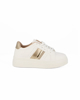 Immagine di MISS GLOBO - Sneakers bianca con dettagli oro e fondo alto