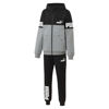 Immagine di PUMA - Tuta completa da bambino grigia e nera con zip frontale e cappuccio