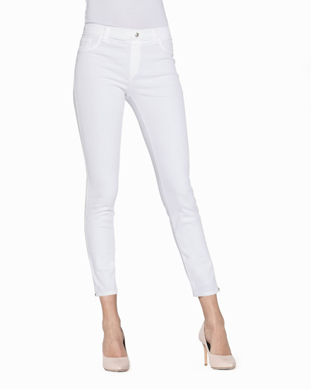 Immagine di CARRERA - DONNA LEGGINGS JEANS BIANCO SUPER STRETCH CON ZIP ALLA CAVIGLIA- CAPRI