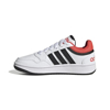 Immagine di ADIDAS - Sneaker bianca e nera con dettagli rossi, numerata 36/40 - HOOPS 3.0 K GZ9673