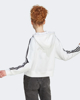 Immagine di ADIDAS - Felpa bianca da donna con zip frontale e cappuccio - IK8387