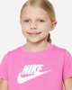 Immagine di NIKE - T shirt cropped da bambina rosa con logo bianco