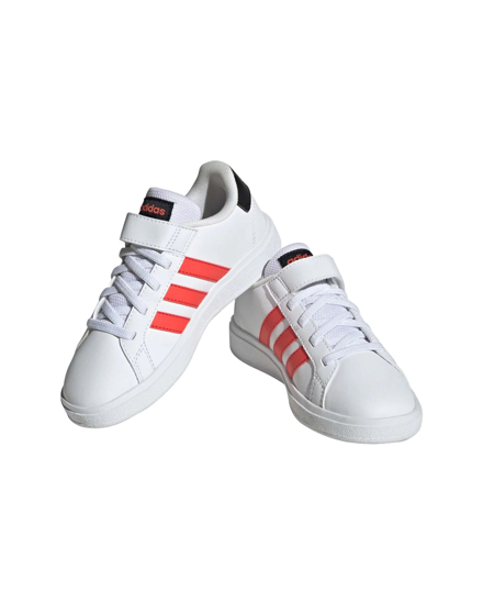 Immagine di ADIDAS - Sneaker da bambino bianca e rossa con strappo, numerata 28/35 - GRAND COURT 2.0 EL K