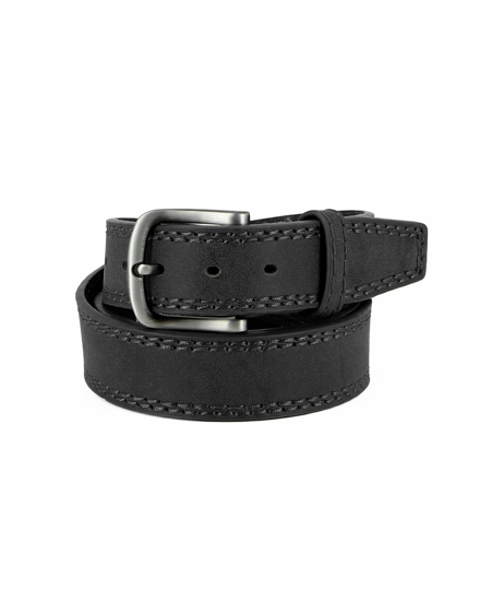 Immagine di SERGIO TACCHINI - Cinta da uomo nera con fodera in VERA PELLE